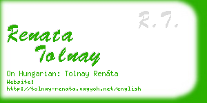 renata tolnay business card